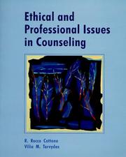 Cover of: Ethical and professional issues in counseling by R. Rocco Cottone