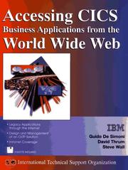 Cover of: Accessing CICS business applications from the World Wide Web by Guido De Simoni