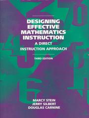 Cover of: Designing effective mathematics instruction by Marcy Stein
