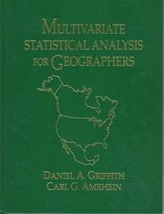 Cover of: Multivariate statistical analysis for geographers