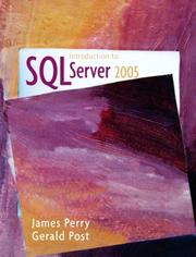 Cover of: Introduction to SQL Server 2005 & SQL Server 2005 CD Package by James T. Perry, Gerald V. Post, James T. Perry, Gerald V. Post