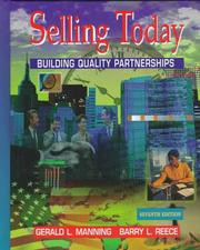 Cover of: Selling Today by Gerald L. Manning, Barry L. Reece
