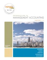 Cover of: Introduction to Management Accounting, Chapters 1-14 (14th Edition) (Charles T. Horngren Series in Accounting)