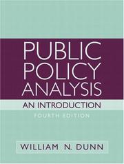 Cover of: Public Policy Analysis by William N. Dunn