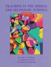 Cover of: Teaching in the middle and secondary schools