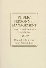 Cover of: Public personnel management by Donald E. Klingner