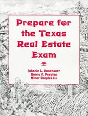 Prepare for the Texas real estate exam by Johnnie L. Rosenauer