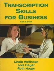 Cover of: Transcription skills for business