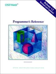 Cover of: OSF/Motif programmer's reference: revision 1.2 (for OSF/Motif release 1.2)