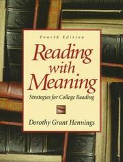 Cover of: Reading with Meaning: Strategies for College Reading