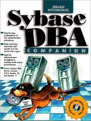 Cover of: Sybase DBA companion | Brian Hitchcock