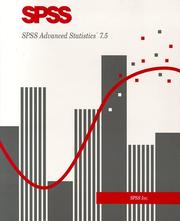 Cover of: SPSS Advanced Statistics 7.5 by SPSS Inc.
