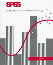 Spss Base 7.5 Syntax Reference Guide by Spss Inc.