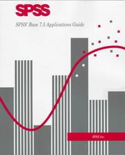 Cover of: SPSS Base 7.5 applications guide by SPSS Inc.