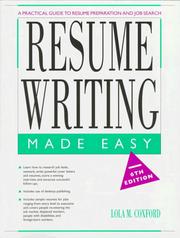 Cover of: Resume writing made easy