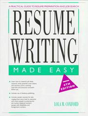 Resume writing made easy by Lola Brown