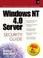 Cover of: Windows NT 4.0 server security guide