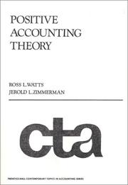 Cover of: Positive accounting theory by Ross L. Watts