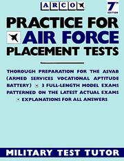 Cover of: Practice for Air Force Placement Exams (Practice for Air Force Placement Tests, 7th ed)