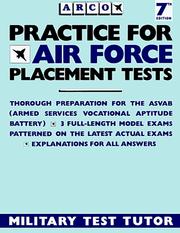 Cover of: Practice for Air Force placement tests by Solomon Wiener