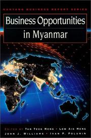 Cover of: Business opportunities in Myanmar