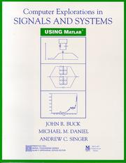 Cover of: Computer explorations in signals and systems using MATLAB by John R. Buck