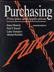 Cover of: Purchasing: Principles and Applications