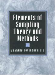 Cover of: Elements of sampling theory and methods by Z. Govindarajulu