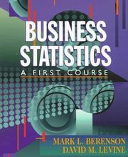 Cover of: Business statistics: a first course