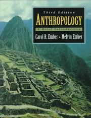 Cover of: Anthropology by Carol R. Ember