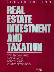 Cover of: Real estate investment and taxation