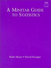 Cover of: Minitab Guide to Statistics, A by Ruth K. Meyer, David Krueger, Ruth Meyer, David Krueger