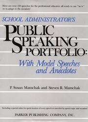 Cover of: School administrator's public speaking portfolio: with model speeches and anecdotes