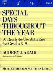 Cover of: Special days throughout the year: 50 ready-to-use activities for grades 3-9