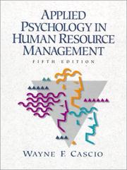 Cover of: Applied psychology in human resource management by Wayne F. Cascio