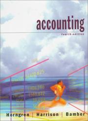 Cover of: Accounting by Horngren, Charles T.