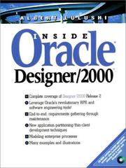 Cover of: Inside Oracle Designer/2000