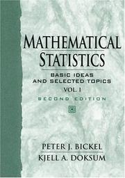 Cover of: Mathematical Statistics by Peter J. Bickel, Kjell A. Doksum