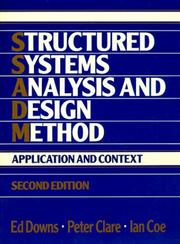 Cover of: Structured systems analysis and design method by Ed Downs