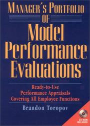 Cover of: Manager's Portfolio of Model Performance Evaluations by Brandon Toropov