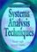 Cover of: An introduction to systems analysis techniques