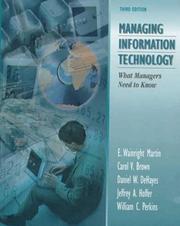 Cover of: Managing information technology: what managers need to know