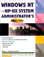 Cover of: The Windows NT and HP-UX system administrator's "how-to" book