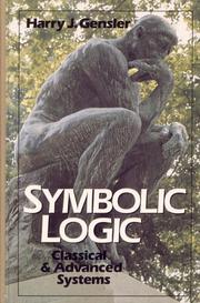 Cover of: Symbolic logic: classical and advanced systems