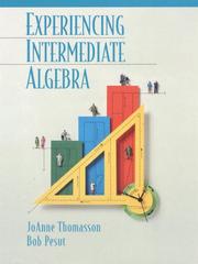 Cover of: Experiencing Intermediate Algebra