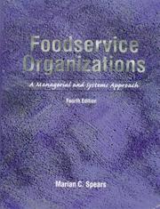 Cover of: Foodservice Organizations by Marian C. Spears, Mary Gregoire, Marian Spears, Marian C. Spears