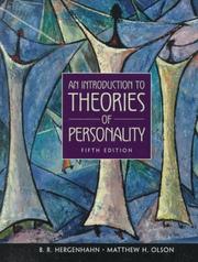 Cover of: An Introduction to Theories of Personality (5th Edition) by B. R. Hergenhahn, Matthew H. Olson, B. R. Hergenhahn, Matthew H. Olson