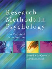 Cover of: Research methods in psychology: a practical introduction