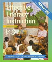 Cover of: Effective literacy instruction, K-8