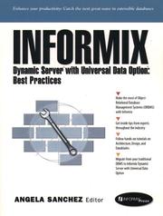 Cover of: Informix Dynamic server with Universal data option: best practices